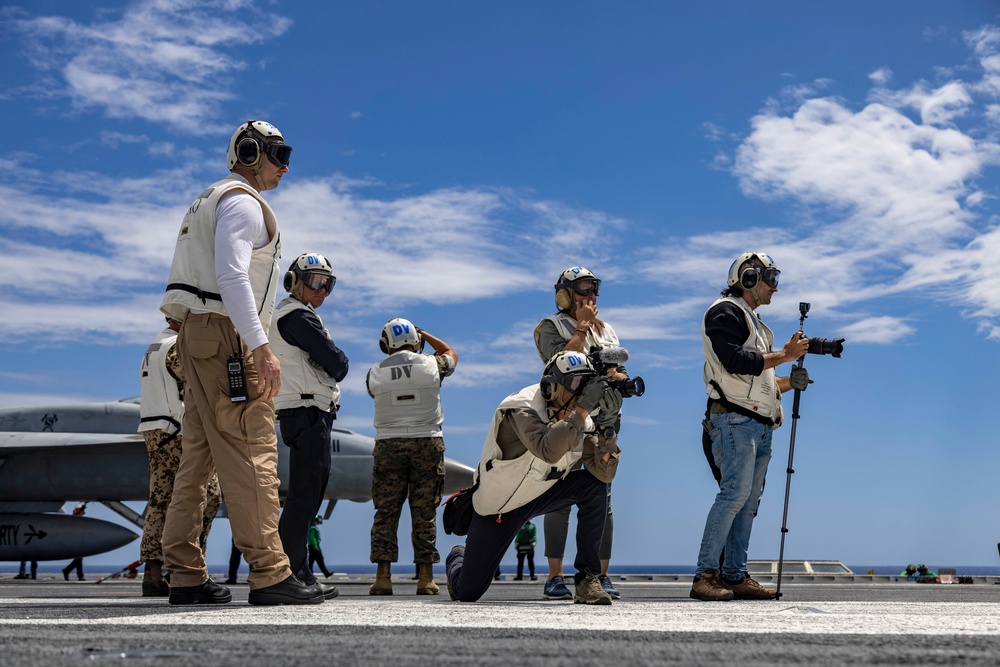 USS Gerald R. Ford (CVN 78) Hosts Members of the Media During Neptune Strike 25-2