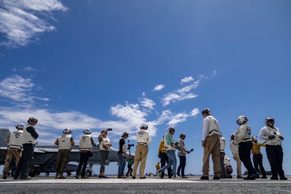 USS Gerald R. Ford (CVN 78) Hosts Members of the Media During Neptune Strike 25-2