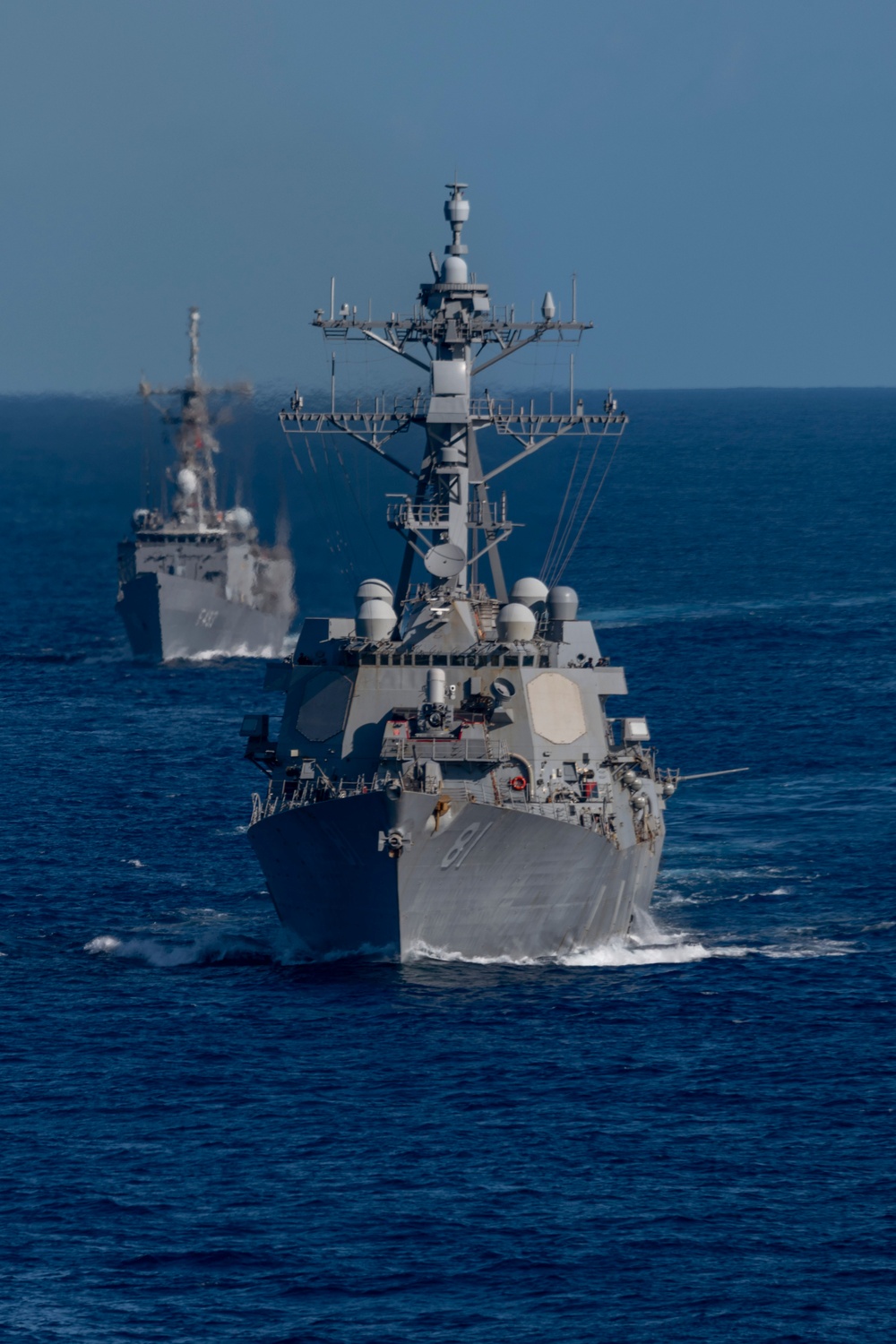 Neptune Strike Enhanced Vigilance Activity Ships Sail in Formation