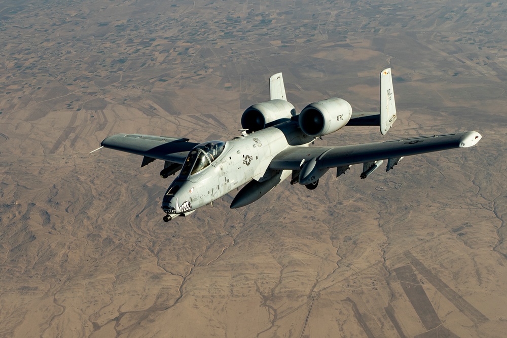 Air Force Thunderbolt II's refuel over USCENTCOM AOR