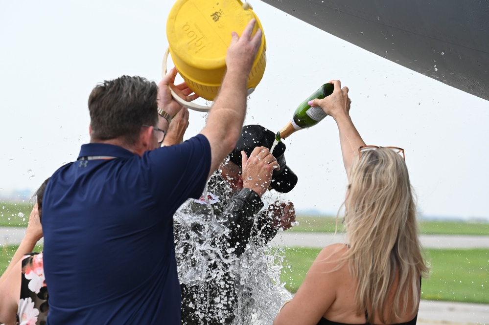 Lt. Col. Randal Douglas completes final flight