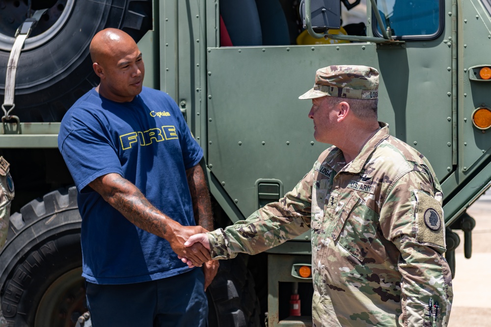 Hawaii Army National Guard provides ground support to Honolulu Fire Department during red flag fire warnings
