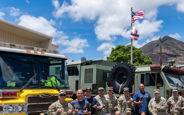 Hawaii Army National Guard provides ground support to Honolulu Fire Department during red flag fire warnings
