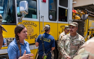 Hawaii Army National Guard provides ground support to Honolulu Fire Department during red flag fire warnings