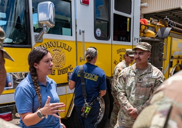 Hawaii Army National Guard provides ground support to Honolulu Fire Department during red flag fire warnings