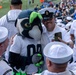 Sailors and Marines attend the Seattle Seahawks Fest