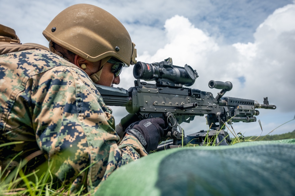 U.S. Marines Conduct a M240B Machine Gun Live-Fire Range
