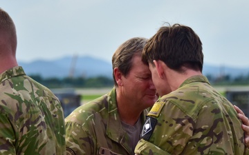 The New Zealand Defense Force arrives at Osan Air Force Base, South Korea.