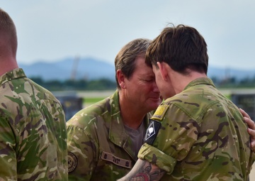 The New Zealand Defense Force arrives at Osan Air Force Base, South Korea.