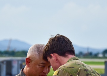The New Zealand Defense Force arrives at Osan Air Force Base, South Korea.