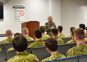 The New Zealand Defense Force arrives at Osan Air Force Base, South Korea.
