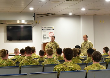 The New Zealand Defense Force arrives at Osan Air Force Base, South Korea.