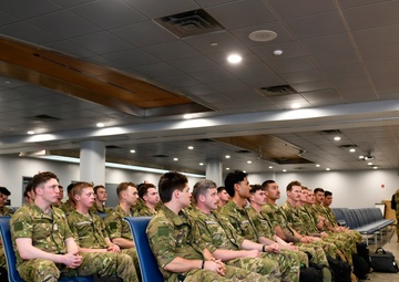 The New Zealand Defense Force arrives at Osan Air Force Base, South Korea.