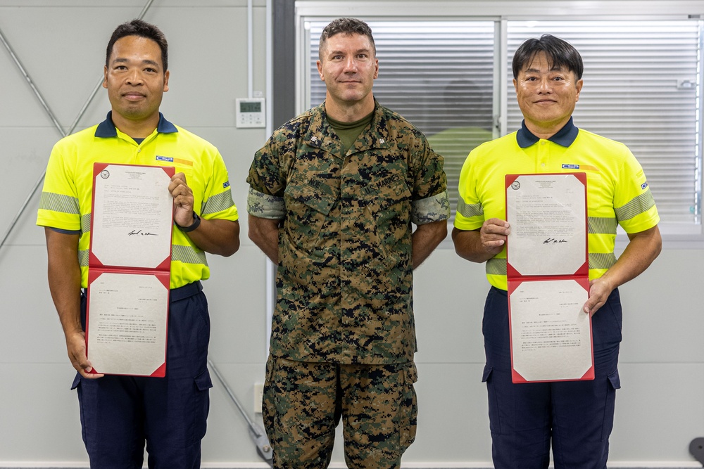 Local Okinawan Contractors Receives Letter of Appreciation