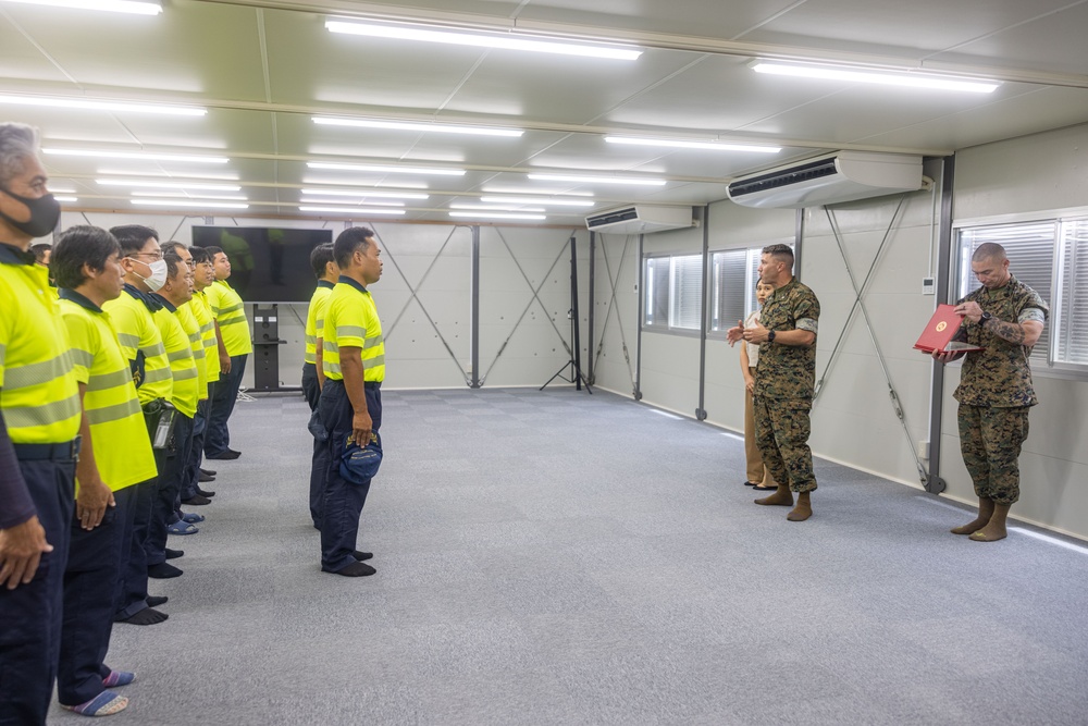 Local Okinawan Contractors Receives Letter of Appreciation