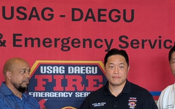 USAG Daegu recognizes Life Saving Firefighter