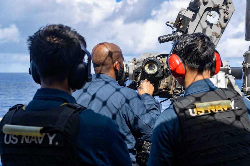 USS America (LHA 6) Conducts Live Fire Exercise