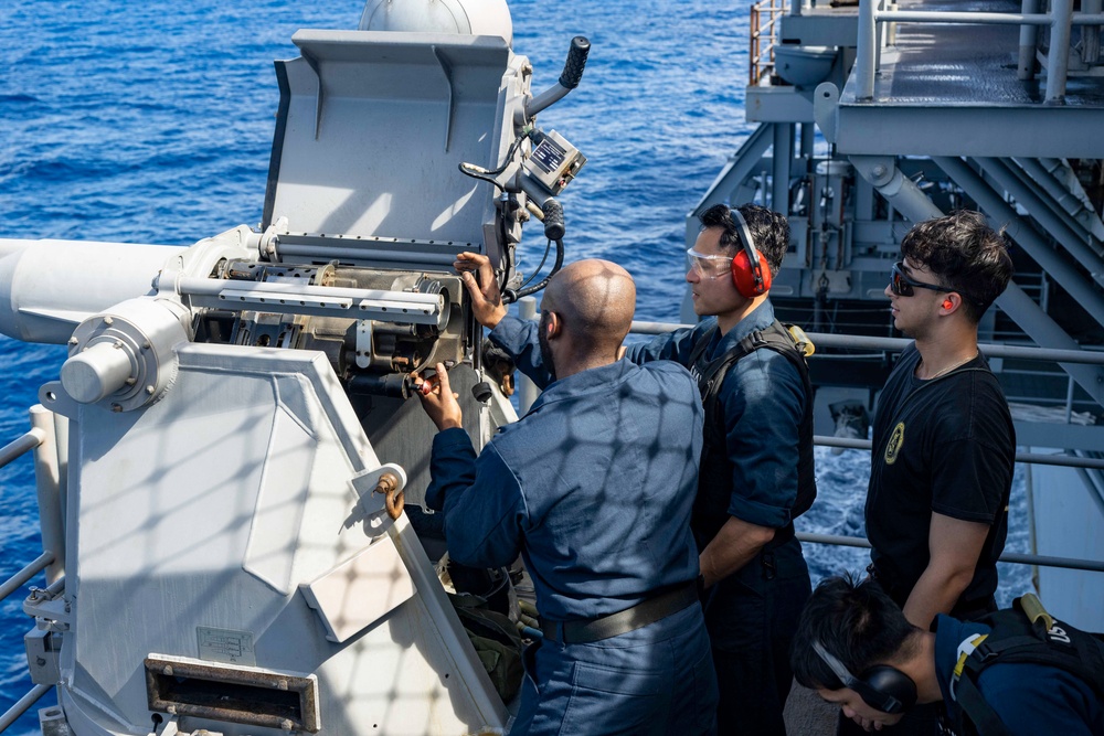 USS America (LHA 6) Conducts Live Fire Exercise