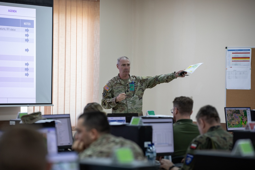 Senior Leader Directs Operational Update During Combined Arms Exercise