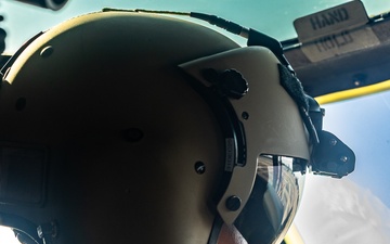 Pre-flight checks by U.S. Army MH-60 Blackhawk crew