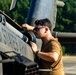 Pre-flight checks by a U.S. Army MH-60 Blackhawk crew