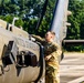 Pre-flight checks by a U.S. Army MH-60 Blackhawk crew