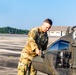 Pre-flight checks by a U.S. Army MH-60 Blackhawk crew