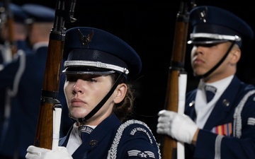 Air Force Drill Team rehearses for 75th Edinburgh Tattoo