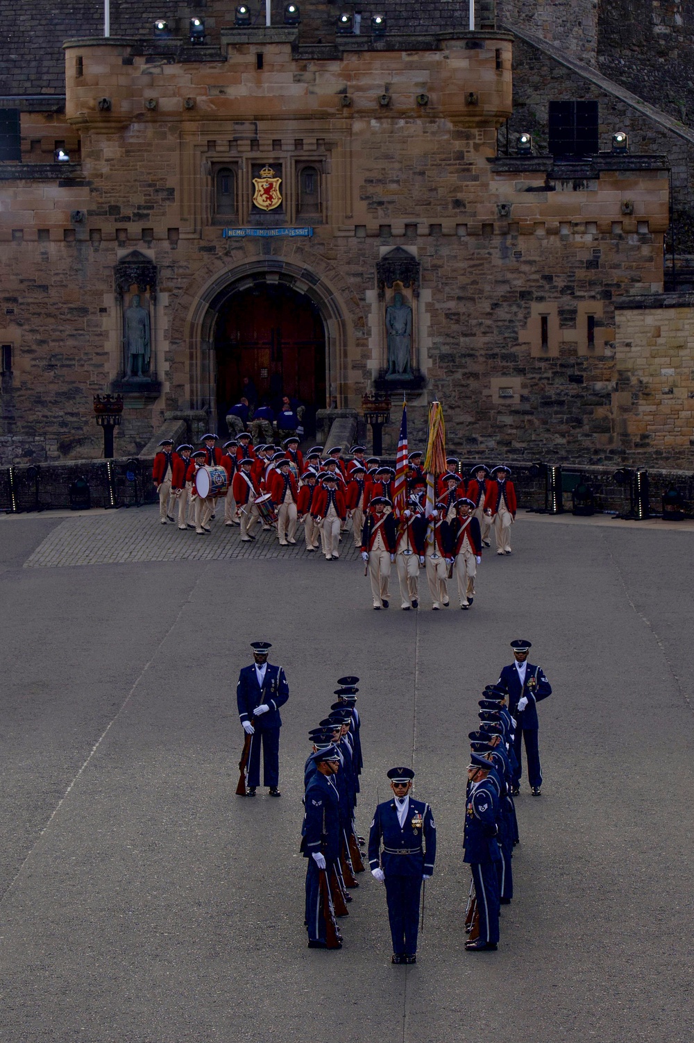 Air Force Drill Team rehearses for 75th Edinburgh Tattoo