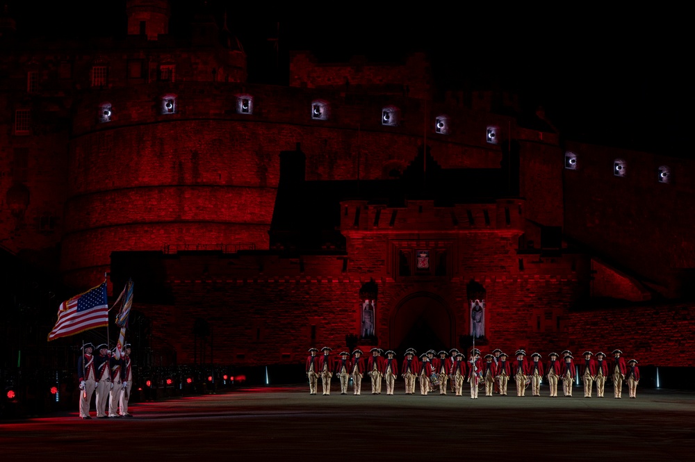 Air Force Drill Team rehearses for 75th Edinburgh Tattoo