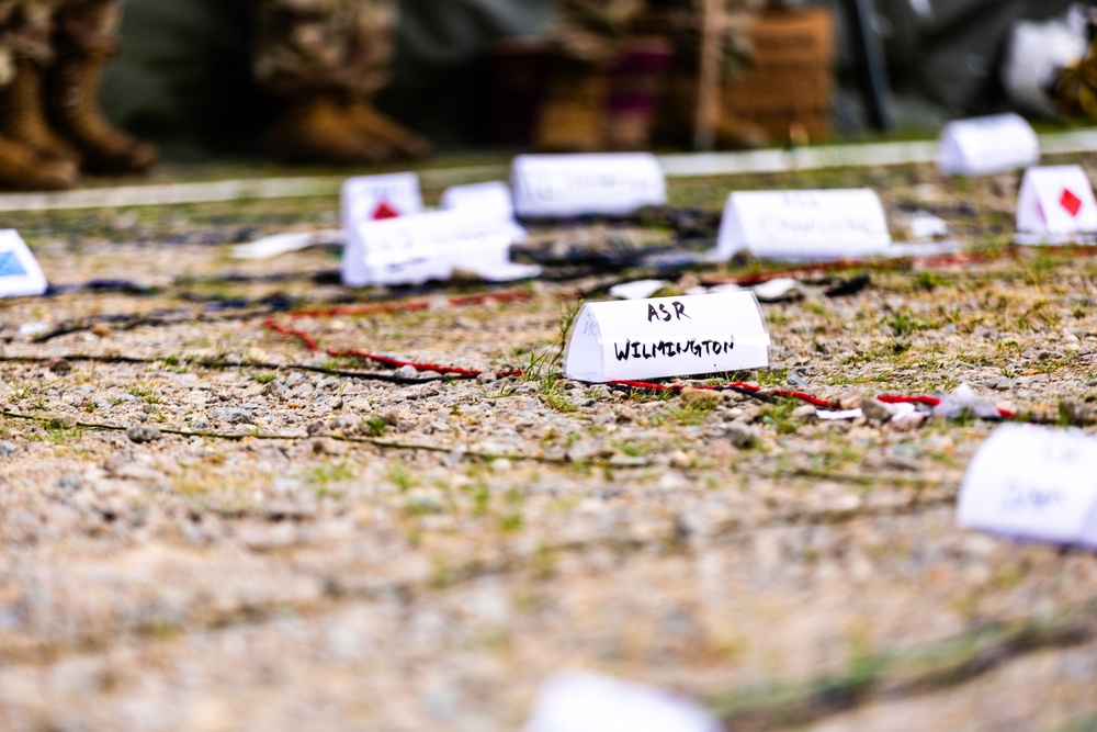 Mission briefing ahead of air assault mission