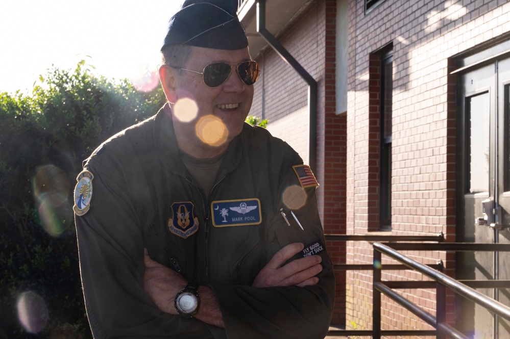 Even the sunshine celebrated: 315th AES CC Fini Flight