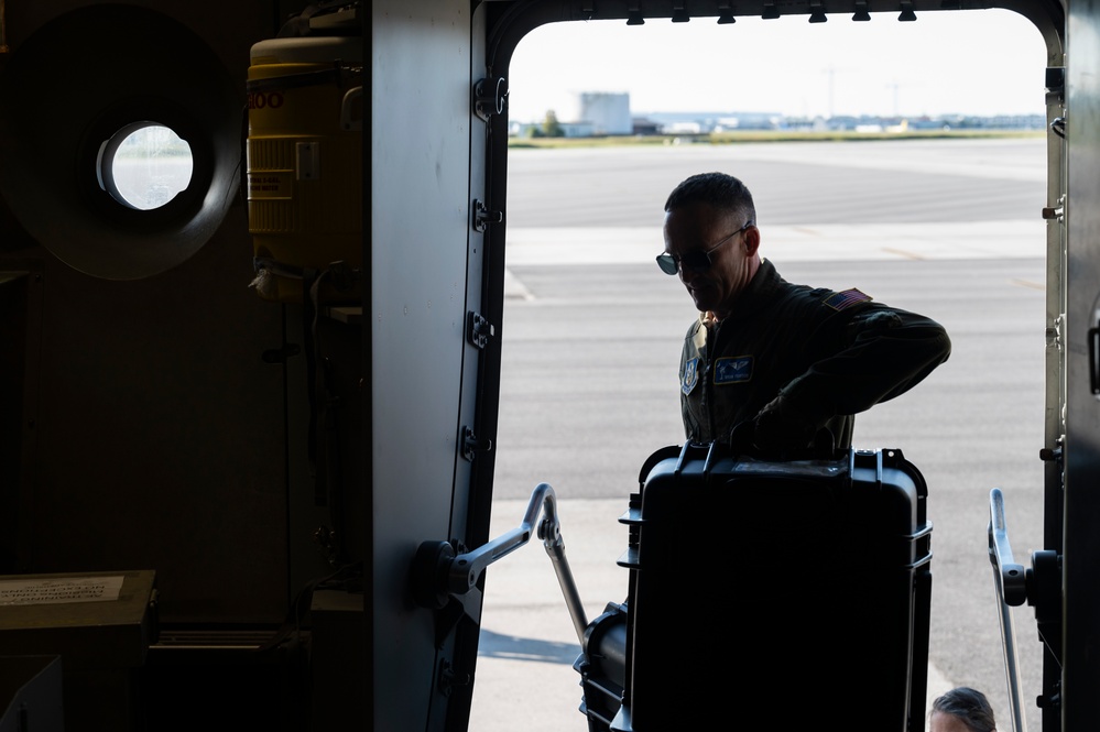 Even the sunshine celebrated: 315th AES CC Fini Flight
