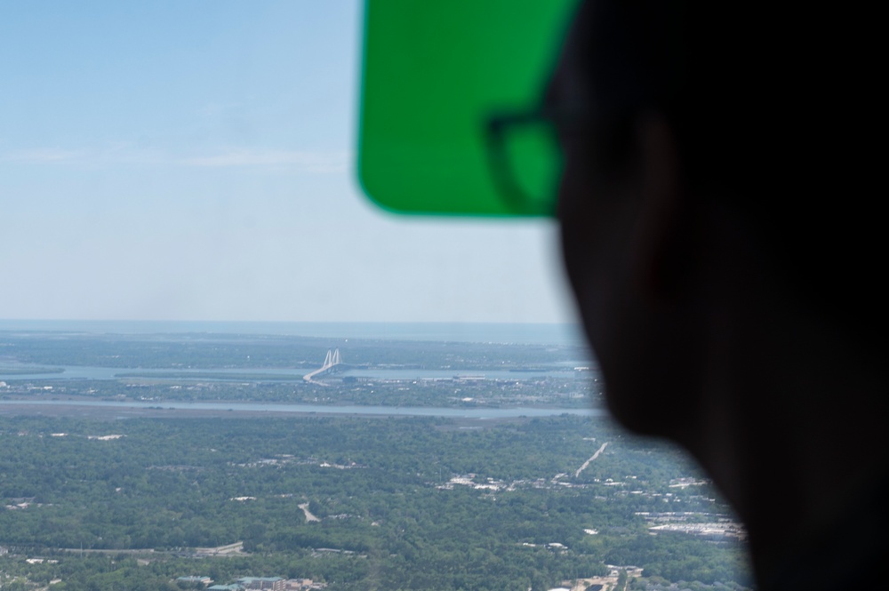 Even the sunshine celebrated: 315th AES CC Fini Flight