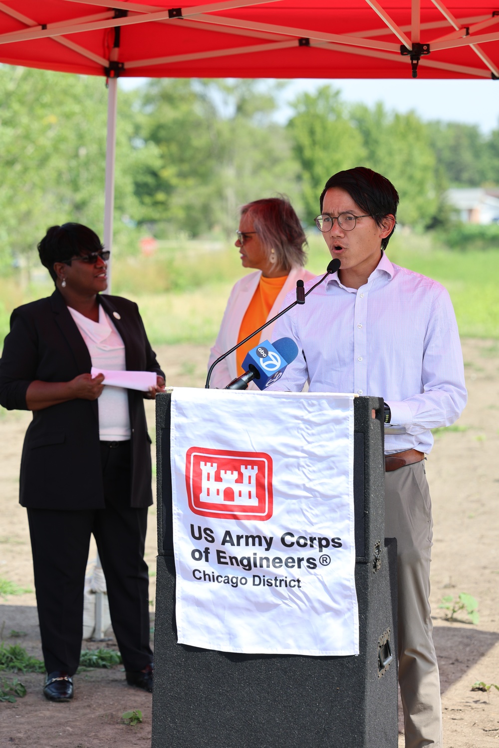 Glenwood Stormwater Ribbon Cutting for USACE, Chicago District