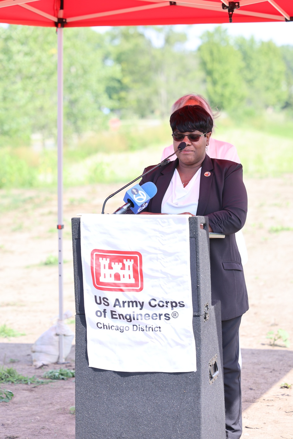 Glenwood Stormwater Ribbon Cutting for USACE, Chicago District
