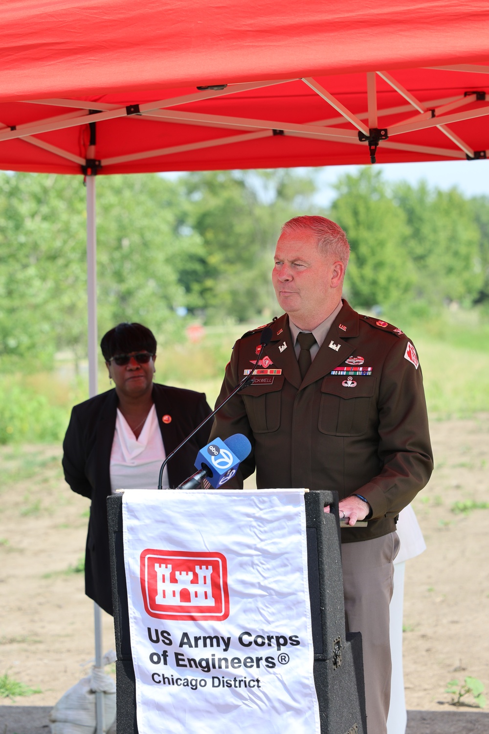 Glenwood Stormwater Ribbon Cutting for USACE, Chicago District