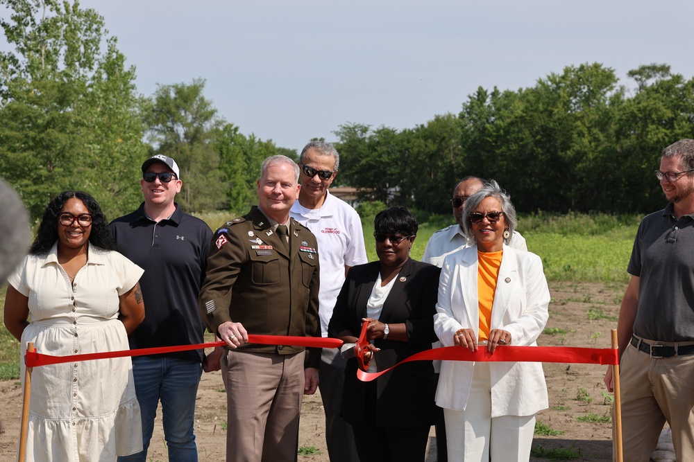 Glenwood Stormwater Ribbon Cutting for USACE, Chicago District
