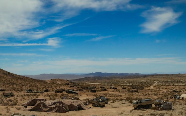 Maryland Army National Guard at a temporary encampment