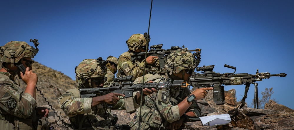 FLARNG Soldiers assess incoming vehicle at NTC