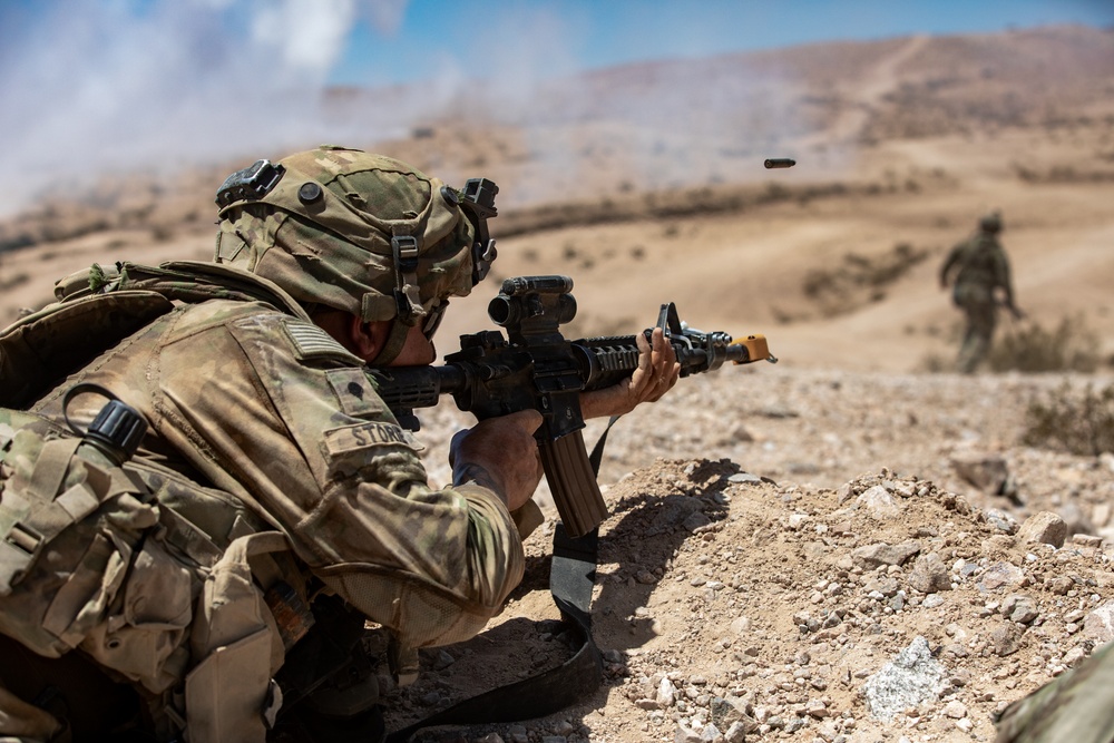 Alabama Army National Guard defend battle positions at NTC