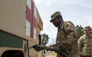 1st Armored Division sustainment Soldiers coordinate logistics for convoy protection