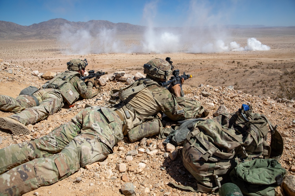 Alabama Army National Guard defend battle positions at NTC