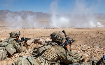 Alabama Army National Guard defend battle positions at NTC