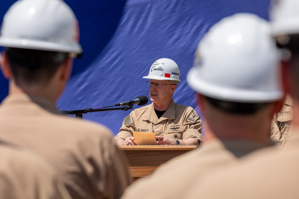 Adm. Daryl Caudle presents Battenberg Cup, Arleigh Burke Trophy to USS Laboon