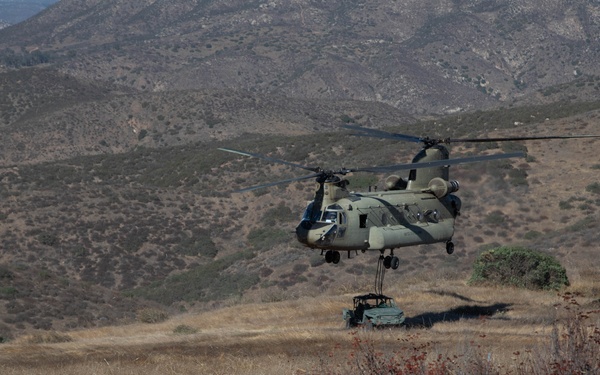 1st Battalion, 41st Infantry Regiment conducts air assault mission at Otay Mountains, California