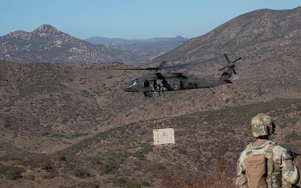 1st Battalion, 41st Infantry Regiment conducts air assault mission at Otay Mountains, California