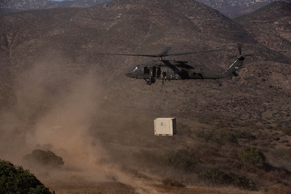 1st Battalion, 41st Infantry Regiment conducts air assault mission at Otay Mountains, California