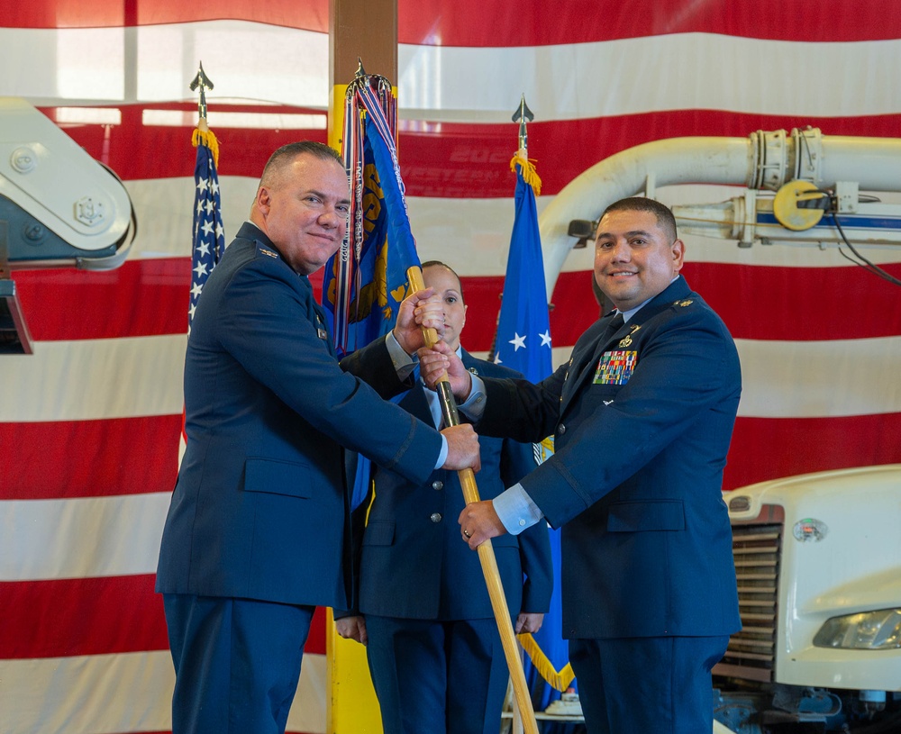 60th CES change of command ceremony