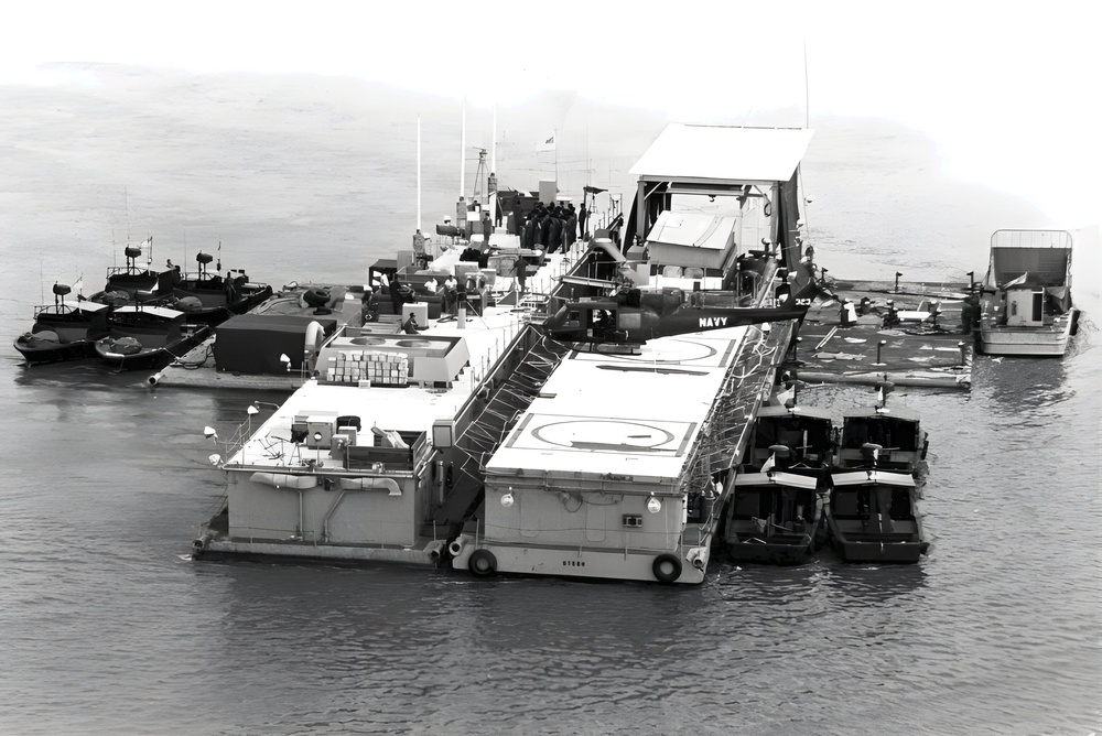 Upscale image of Seawolf HA(L)-3 Gunship US Navy Mobile Base II in Vietnam c1968